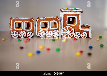 Weihnachtszug Lebkuchen gemacht Stockfoto