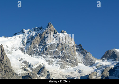 La Meije Peak & Glacier Ecrins Nationalpark Hautes-Alpes französische Alpen Frankreich Stockfoto