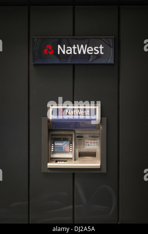 Stadt London Southbank South Bank mehr Riverside NatWest Bank ATM Geldautomaten Geldautomaten Maschine Loch in der Wand Stockfoto