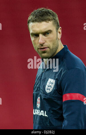 London, UK. 19. November 2013. Englands Rickie LAMBERT vor den internationalen Fußball Freundschaftsspiel zwischen England und Deutschland vom Wembley Stadion entfernt. Bildnachweis: Aktion Plus Sport/Alamy Live-Nachrichten Stockfoto