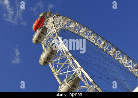 Eine Nahaufnahme des London Eye, UK Stockfoto