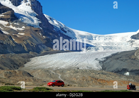 Athabasca Gletscher in den kanadischen Rocky Mountains, Kanada Stockfoto