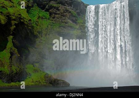 Die mächtigen Skogafoss Stockfoto