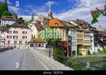 Laufenburg am Fluss Rhein Stockfoto