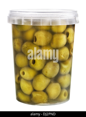 Kalamata Oliven isoliert auf weißem Hintergrund. Bilder gesammelt aus vier Aufnahmen, die Zone der Schärfe erhöhen Stockfoto