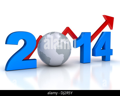 Neujahr-Geschäft wachsen Konzept Stockfoto