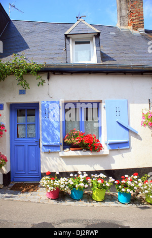 Rue des Moulins, St Valery sur Somme, Somme, Picardie, Frankreich Stockfoto