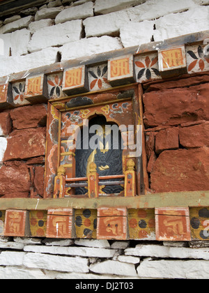 Bhutan, Dochu La Pass, Detail des Chörten erbaute Denkmal für bhutanesische Soldaten Stockfoto