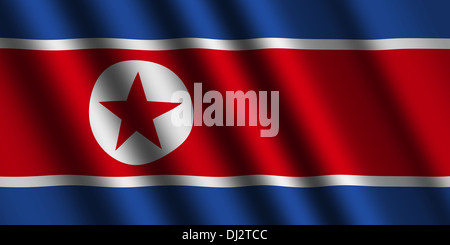 Nord Korea Flagge Stockfoto