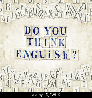 nahtlose Hintergrund mit Buchstaben. Linux Libertine Schriftarten im Bild (GPL und OFL Lizenz) Stockfoto