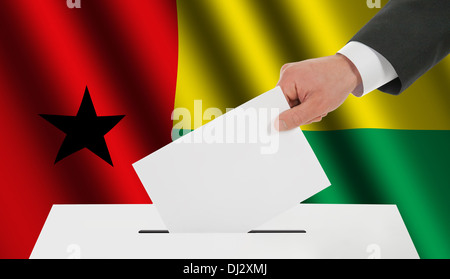 Die Flagge Guinea-Bissau Stockfoto