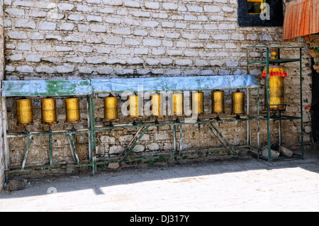 Gebetsmühlen Sera Kloster in Lhasa-Tibet Stockfoto