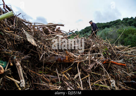 Provinz Nuoro, Sardinien. 20. November 2013.  Zone zwischen Orgosolo und Oliena aufgrund der Überschwemmungen Katastrophen Credit: wirklich Easy Star/Alamy Live News Stockfoto