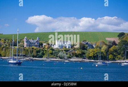 Blick auf St. Mawes in Cornwall. Teil der Halbinsel Roseland. Stockfoto