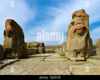 Sphinx-Tor, Alaca Höyük, Hittite Stadt, Türkei Stockfoto