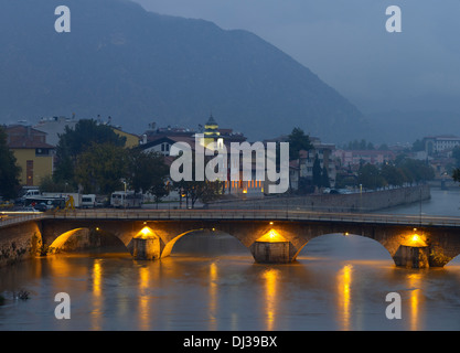 Brücke, Yesilirmak Fluss, Amasya, Türkei Stockfoto