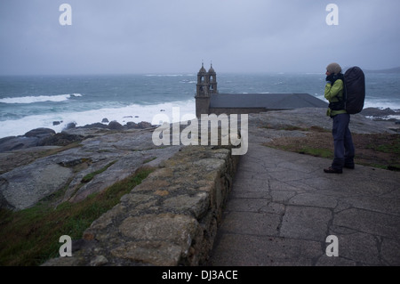 Muxia, Galicien, Spanien, Nosa Señora da Barca Kirche Stockfoto