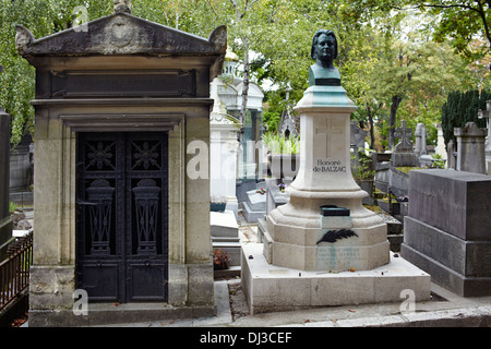 Honoré de Balzac Grab in Paris Stockfoto