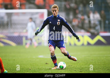 Genk, Belgien. 16. November 2013. Keisuke Honda (JPN) Fußball / Fußball: internationale Freundschaftsspiel zwischen Japan 2-2 die Niederlande in der Cristal Arena in Genk, Belgien. © AFLO/Alamy Live-Nachrichten Stockfoto