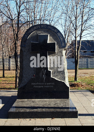 Denkmal für die Opfer des Holodomor in die Mitte von Lugansk Stockfoto