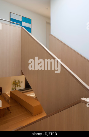 Steinhaus, Toronto, Kanada. Architekt: Atelier Kastelic Buffey, 2013. Treppe. Stockfoto