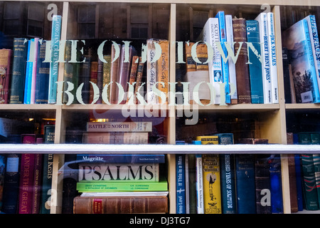 Die Altstadt-Buchhandlung in Victoria Street, Edinburgh, Schottland Stockfoto