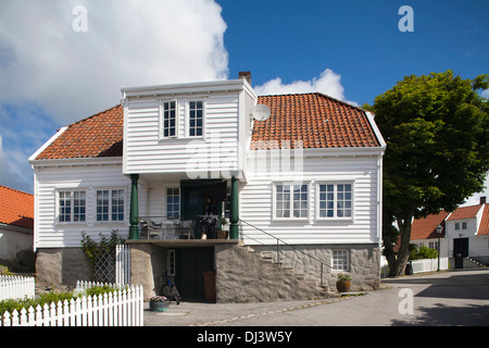 Europa, Norwegen, Skudeneshavn Dorf, typisches Haus Stockfoto