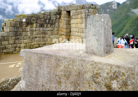 Intihuatana Machu Picchu peru Stockfoto