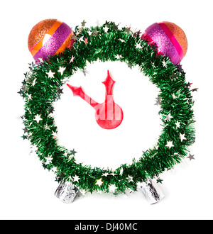 Weihnachten Uhr, Neujahr, handgefertigt Stockfoto