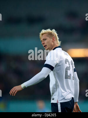 Wien, Österreich. 19. November 2013. Amerikas Brek Shea gesehen während der internationalen Fußball Freundschaftsspiel zwischen Österreich und den USA im Ernst-Happel-Stadion in Wien, Österreich, 19. November 2013. Foto: Thomas Eisenhuth/Dpa - News WIRE SERVICE/Dpa/Alamy Live Stockfoto
