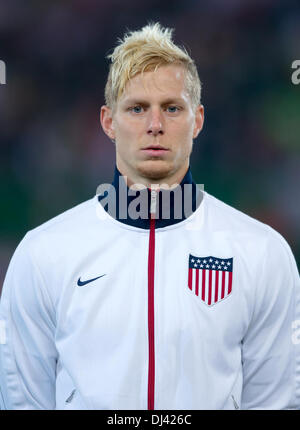 Wien, Österreich. 19. November 2013. Amerikas Brek Shea gesehen während der internationalen Fußball Freundschaftsspiel zwischen Österreich und den USA im Ernst-Happel-Stadion in Wien, Österreich, 19. November 2013. Foto: Thomas Eisenhuth/Dpa - News WIRE SERVICE/Dpa/Alamy Live Stockfoto