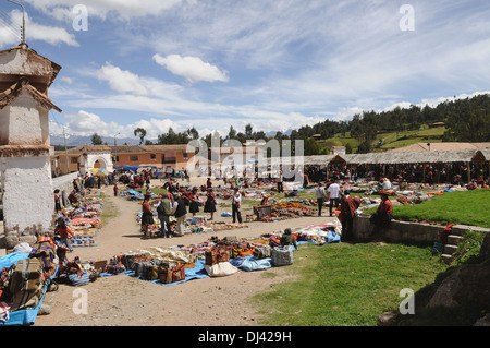 Indischen Markt Chinchero Peru Stockfoto