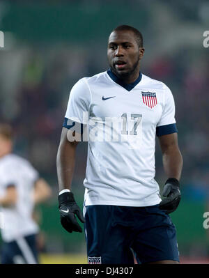 Wien, Österreich. 19. November 2013. USAS Jozy Altidore gesehen während der internationalen Fußball Freundschaftsspiel zwischen Österreich und den USA im Ernst-Happel-Stadion in Wien, Österreich, 19. November 2013. Foto: Thomas Eisenhuth/Dpa - News WIRE SERVICE/Dpa/Alamy Live Stockfoto
