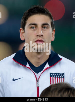 Wien, Österreich. 19. November 2013. USAS Alejandro Bedoya gesehen während der internationalen Fußball Freundschaftsspiel zwischen Österreich und den USA im Ernst-Happel-Stadion in Wien, Österreich, 19. November 2013. Foto: Thomas Eisenhuth/Dpa - News WIRE SERVICE/Dpa/Alamy Live Stockfoto