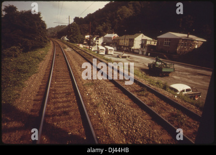 BLICK AUS EINEM AMTRAK PASSAGIER ZUG AUF DEM WEG VON HARRISBURG, PENNSYLVANIA, BALTIMORE, MARYLAND UND WASHINGTON. 851 Stockfoto