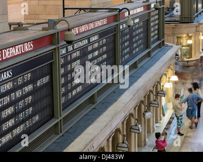 Infotafel im Grand Central Terminal, NYC Stockfoto