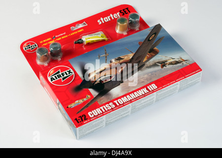 Airfix Maßstab 1: 72 Modellbausatz Flugzeuge Curtiss Tomahawk IIB Stockfoto