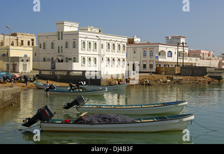 Stiefel an der Waterfront in Sur, Oman Stockfoto