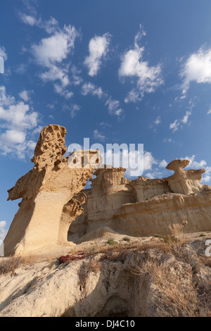 die Erosionen de Bolnuevo Stockfoto