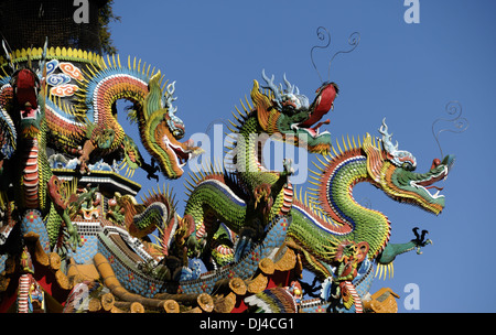 Drachen im Shouzhen Tempel in Alishan Stockfoto