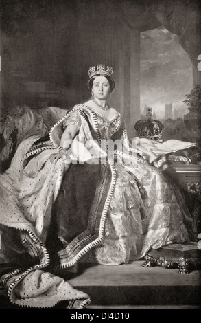 Queen Sie Victoria, 1819-1901. Königin des Vereinigten Königreichs von Großbritannien und Irland. Stockfoto