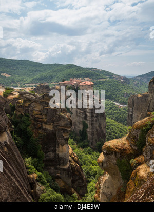 Das heilige Kloster Varlaam in Meteora, Griechenland Stockfoto