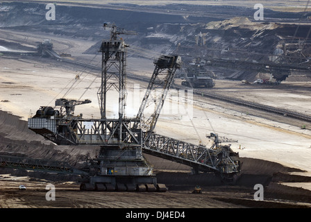 Kohle-Bagger im Tagebau Stockfoto