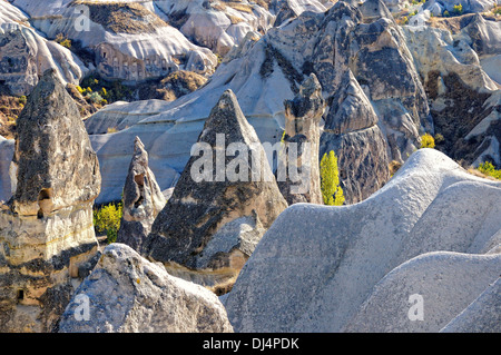 Gebrauchte Feenkamine in Cappadocia Türkei Stockfoto