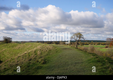 Avebury, Wiltshire von oben genommen der äußere Graben, England, Großbritannien Stockfoto