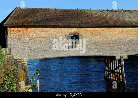 Bridge-Fensters Diessenhofen, Schweiz Stockfoto