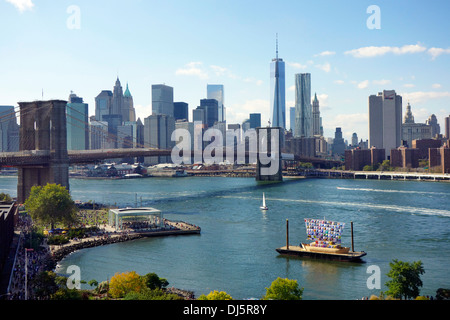 Janes Karussell im Brooklyn Bridge Park Stockfoto