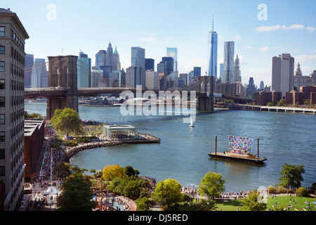 Janes Karussell im Brooklyn Bridge Park Stockfoto