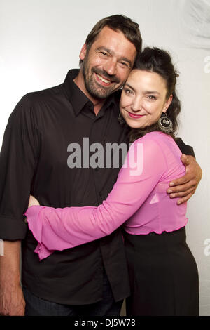 Ulrich Drewes, Tatjana Clasing feiert der 1500. Folge am Set der RTL TV-Serie "Alles was Zaehlt" in Ossendorf. Köln, Deutschland - 04.08.2012 Stockfoto