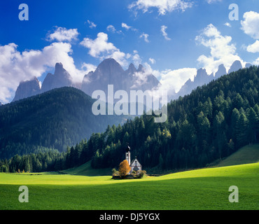 Val di Funes, Italien. Stockfoto